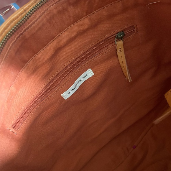 Large Orange Handbag from Anthropologie - Picture 4 of 4